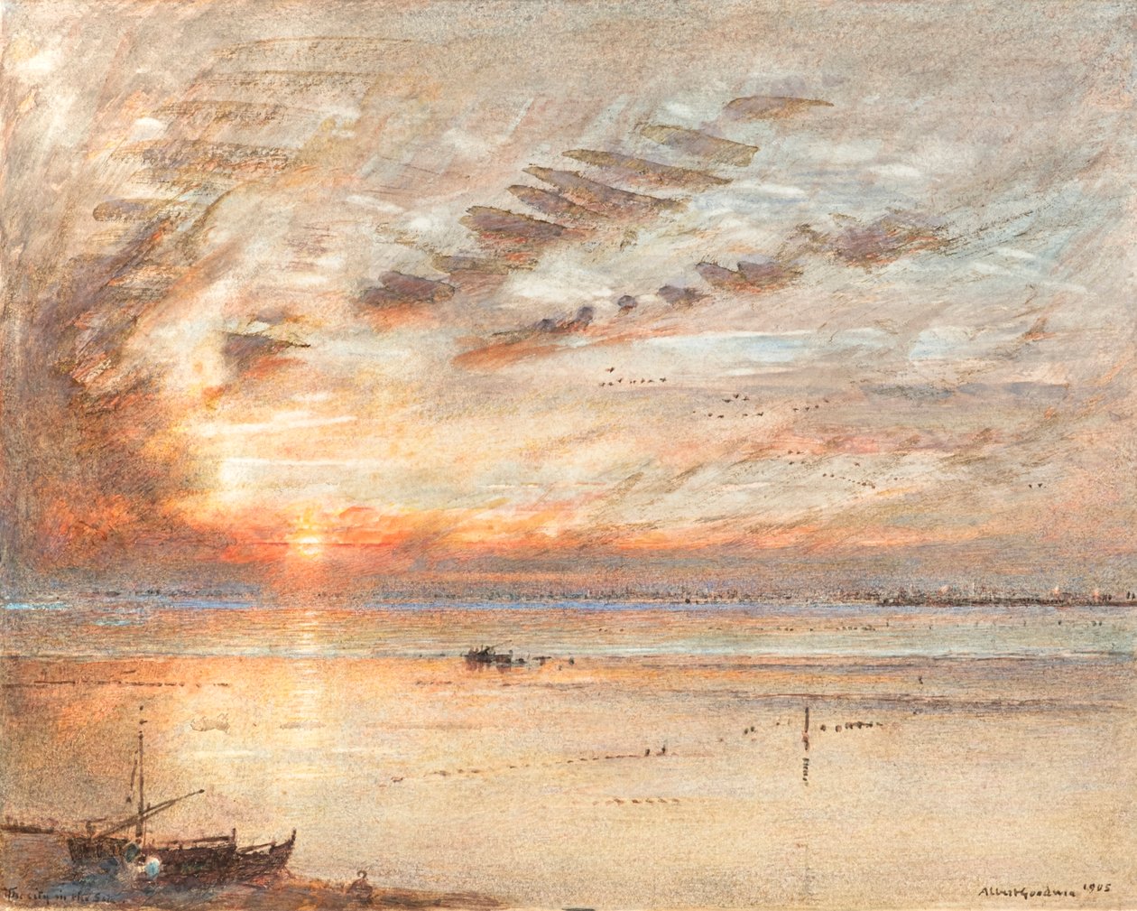 Die Stadt im Meer von Albert Goodwin