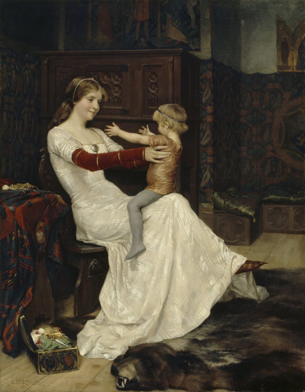 Königin Blanche von Namur von Albert Gustaf Aristides Edelfelt