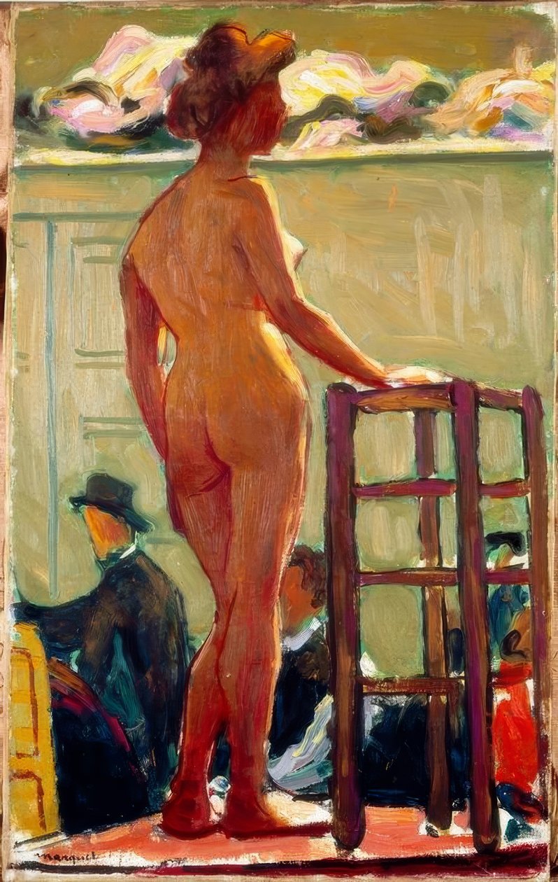 Akt auf Podest von Albert Marquet