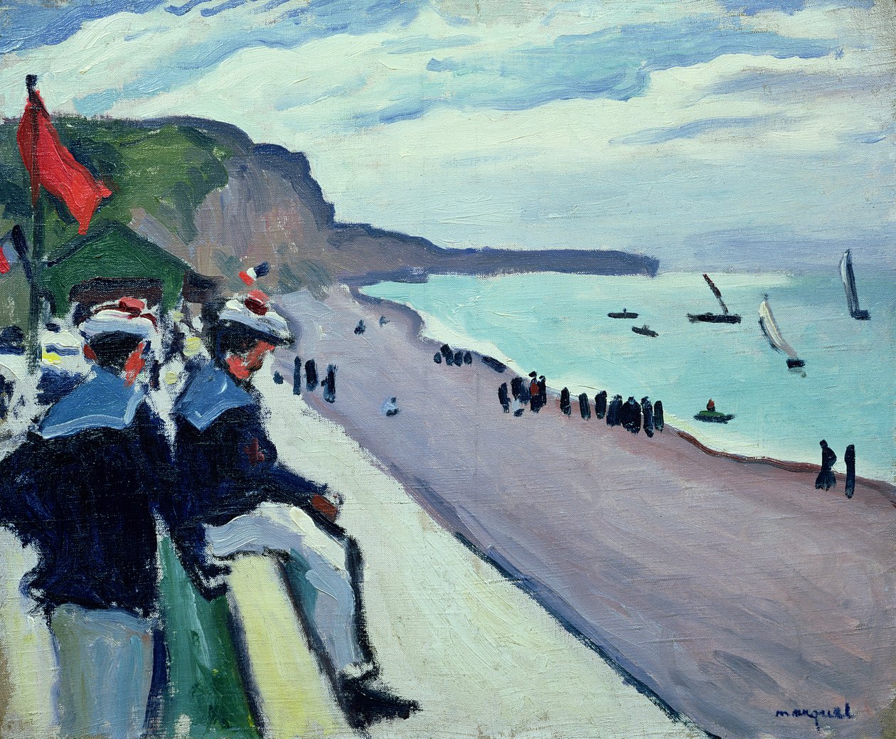 Der Strand von Fécamp von Albert Marquet