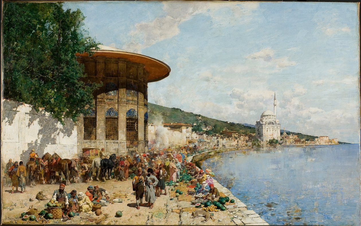 Markttag in Konstantinopel von Alberto Pasini