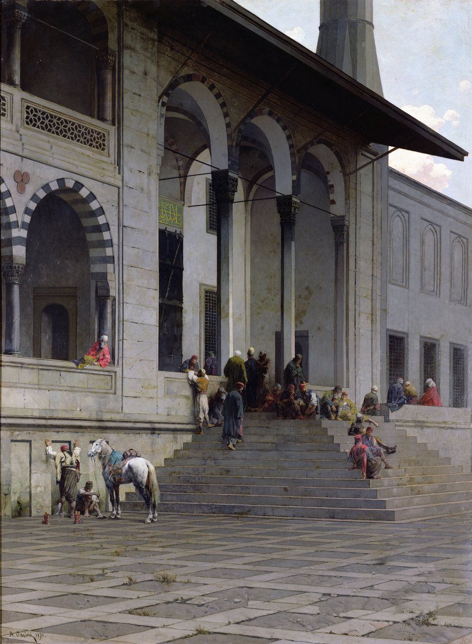 Der Eingang zur Yeni-Djami-Moschee in Konstantinopel, 1870 von Alberto Pasini