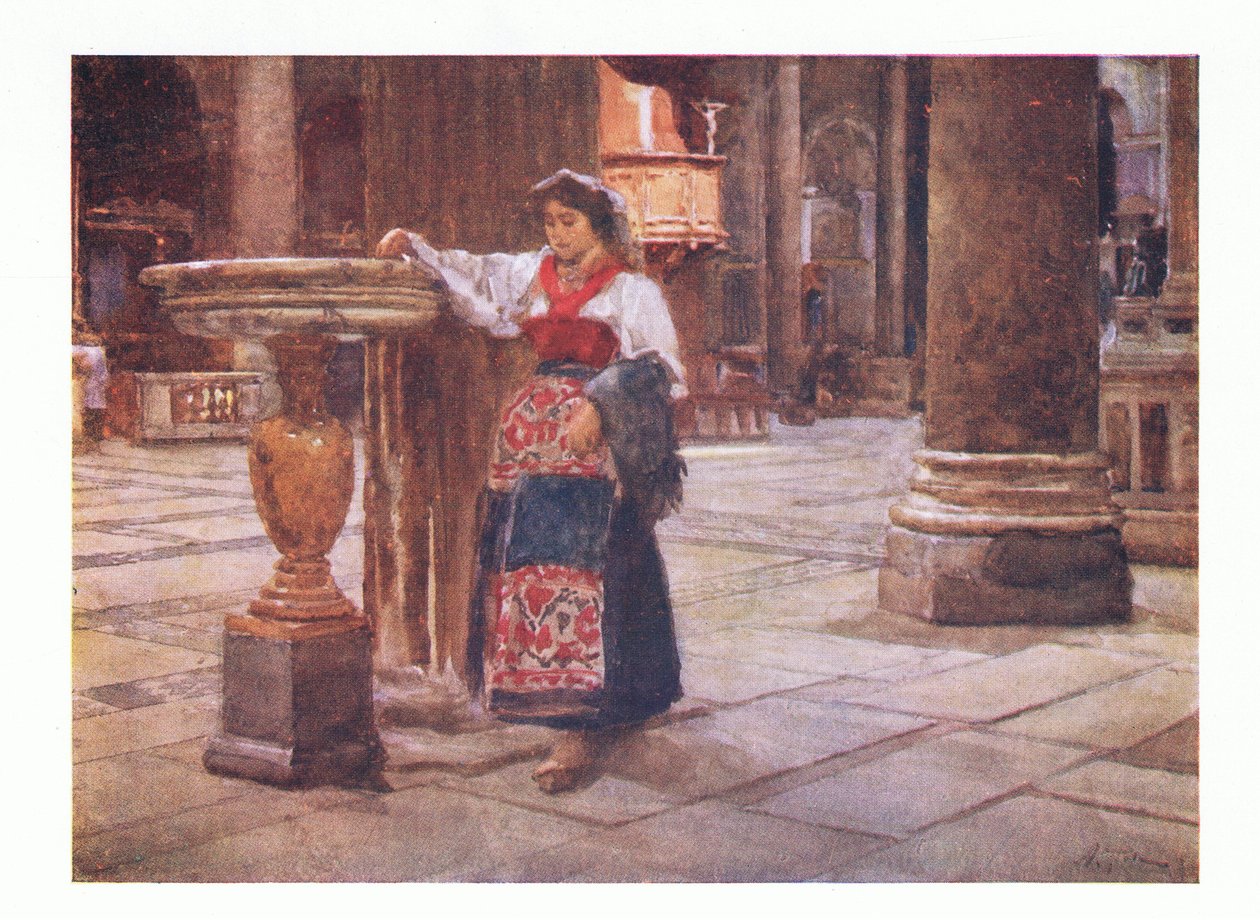 In der Kirche von Ara Coeli, aus Rom veröffentlicht von A & C Black Ltd, 1925 von Alberto Pisa