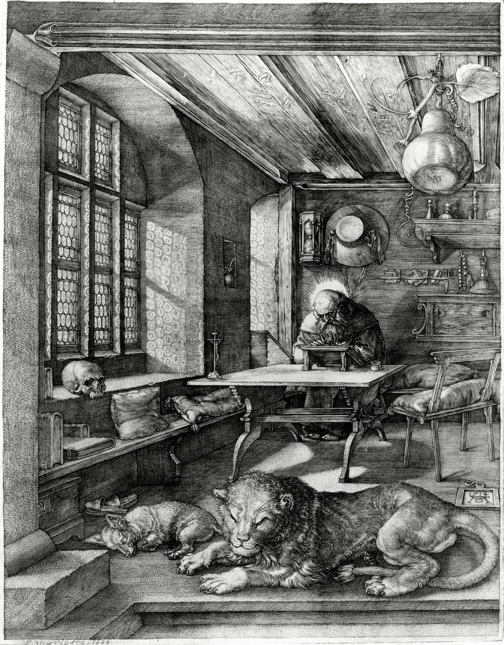 St. Hieronymus in seinem Studierzimmer, 1514 von Albrecht Dürer