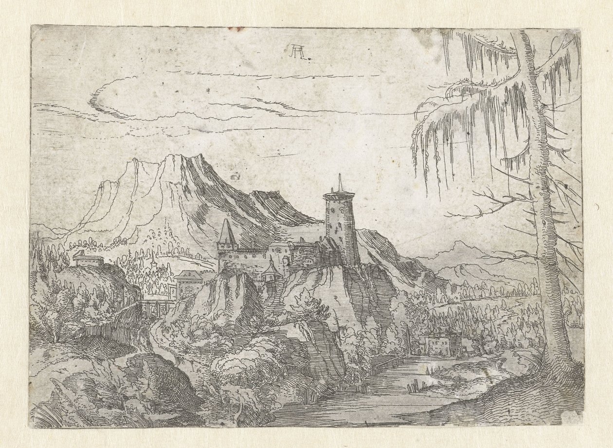 Landschaft mit großem Schloss von Albrecht Altdorfer