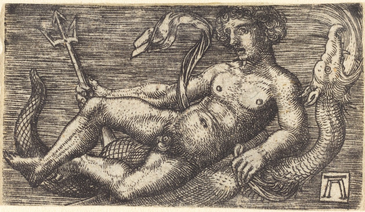 Neptun auf einem Seeungeheuer von Albrecht Altdorfer