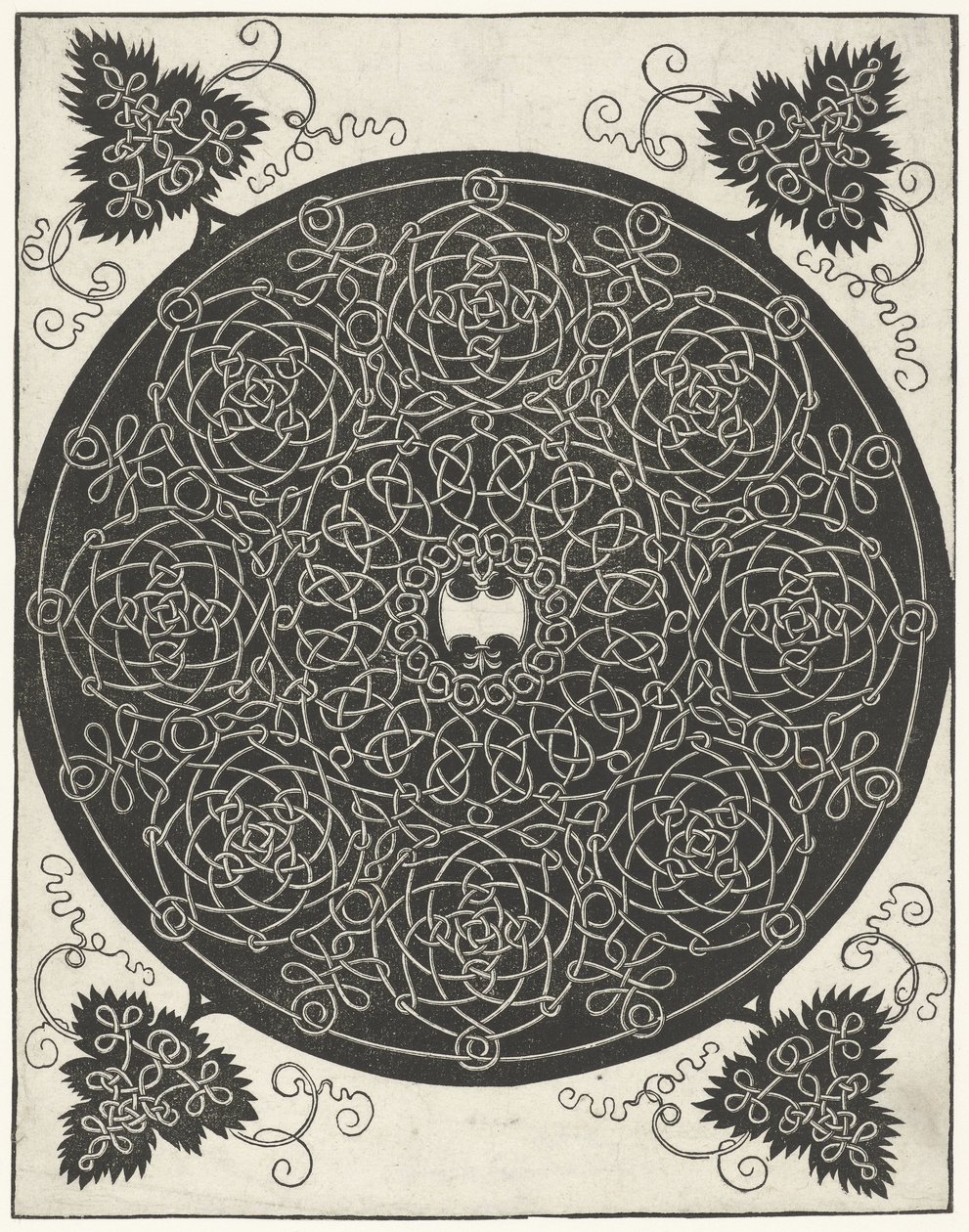 Stickmuster mit schildförmigem Emblem von Albrecht Dürer