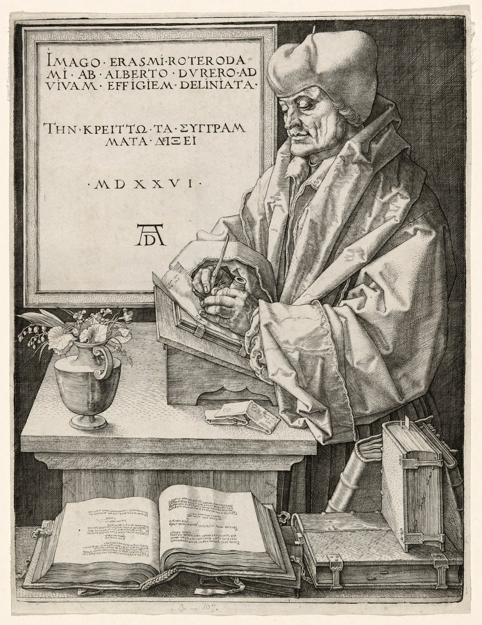 Erasmus von Rotterdam von Albrecht Dürer