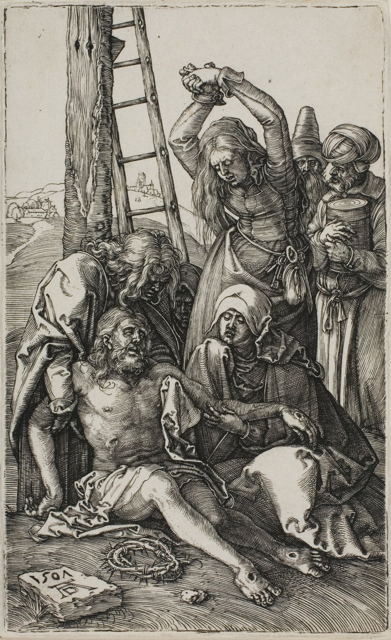 Beweinung Christi, aus Die gravierte Passion von Albrecht Dürer