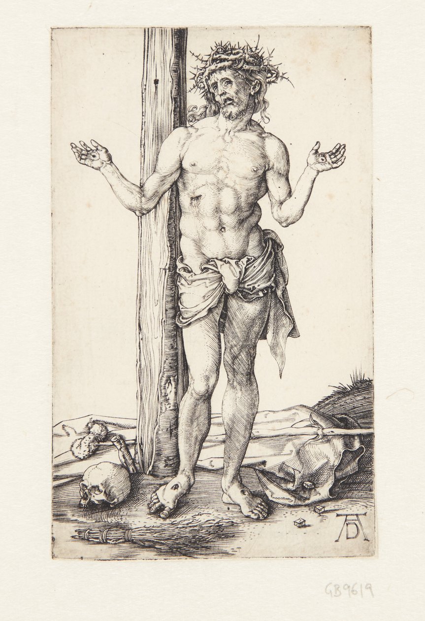 Der Mann der Schmerzen mit erhobenen Händen von Albrecht Dürer