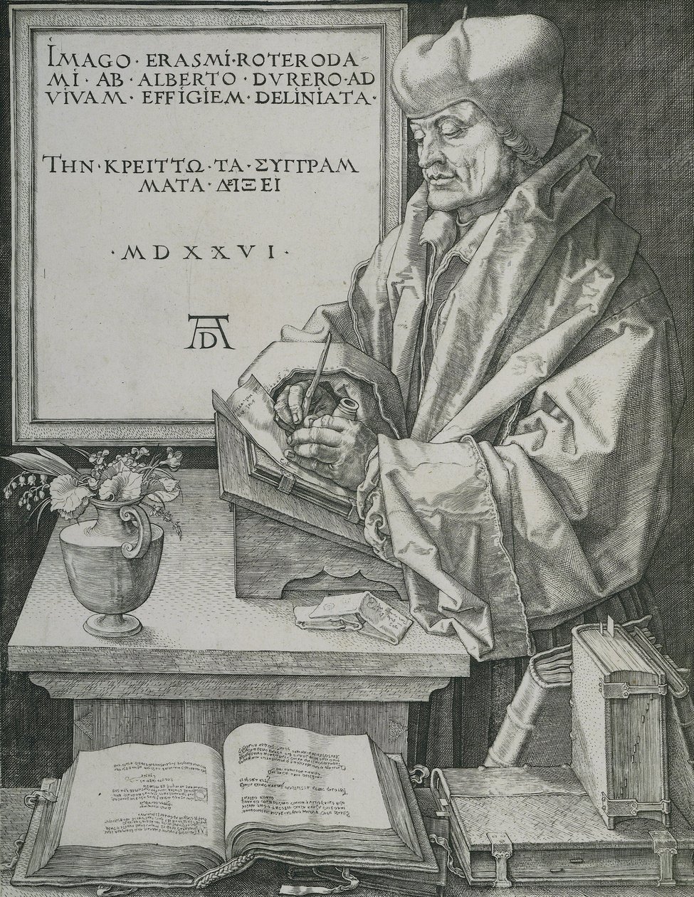 Porträt von Erasmus von Albrecht Dürer