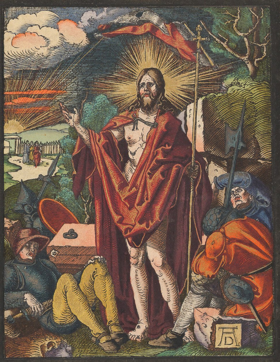 Auferstehung, aus der Kleinen Holzschnitt-Passion von Albrecht Dürer