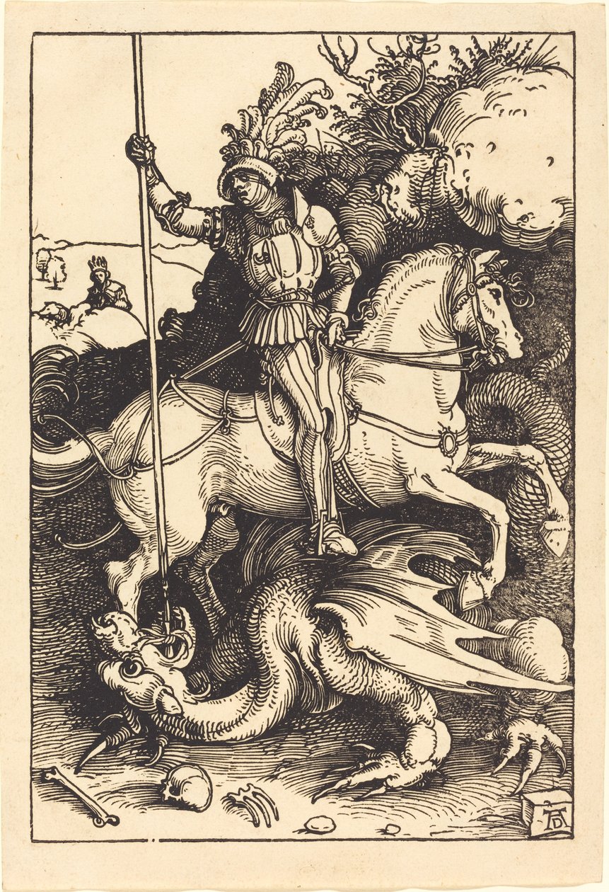 Sankt Georg tötet den Drachen von Albrecht Dürer