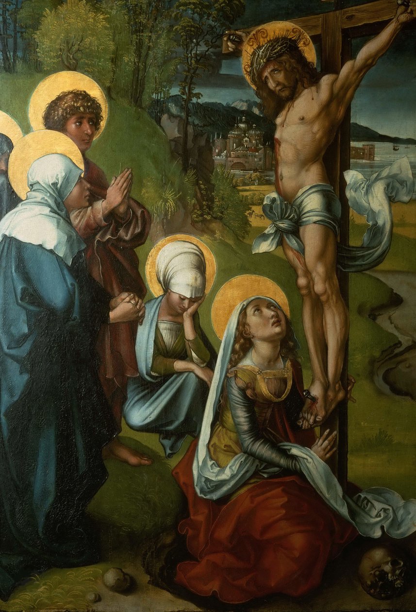 Sieben Schmerzen Polyptychon Kreuzigung, 1495-1496 von Albrecht Dürer