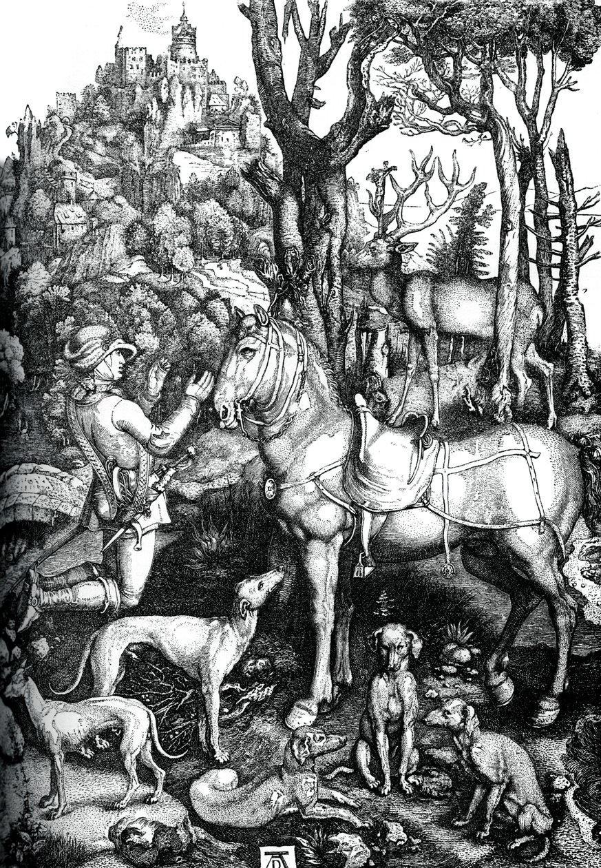 St. Eustace, ca. 1501, 1870 von Albrecht Dürer