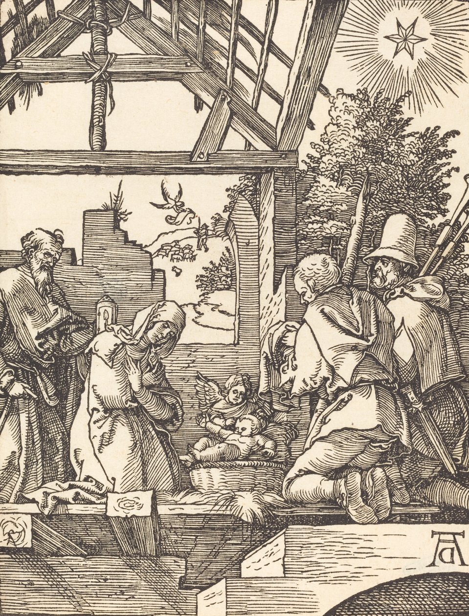 Die Geburt Christi, wahrscheinlich ca. 1509-1510 von Albrecht Dürer