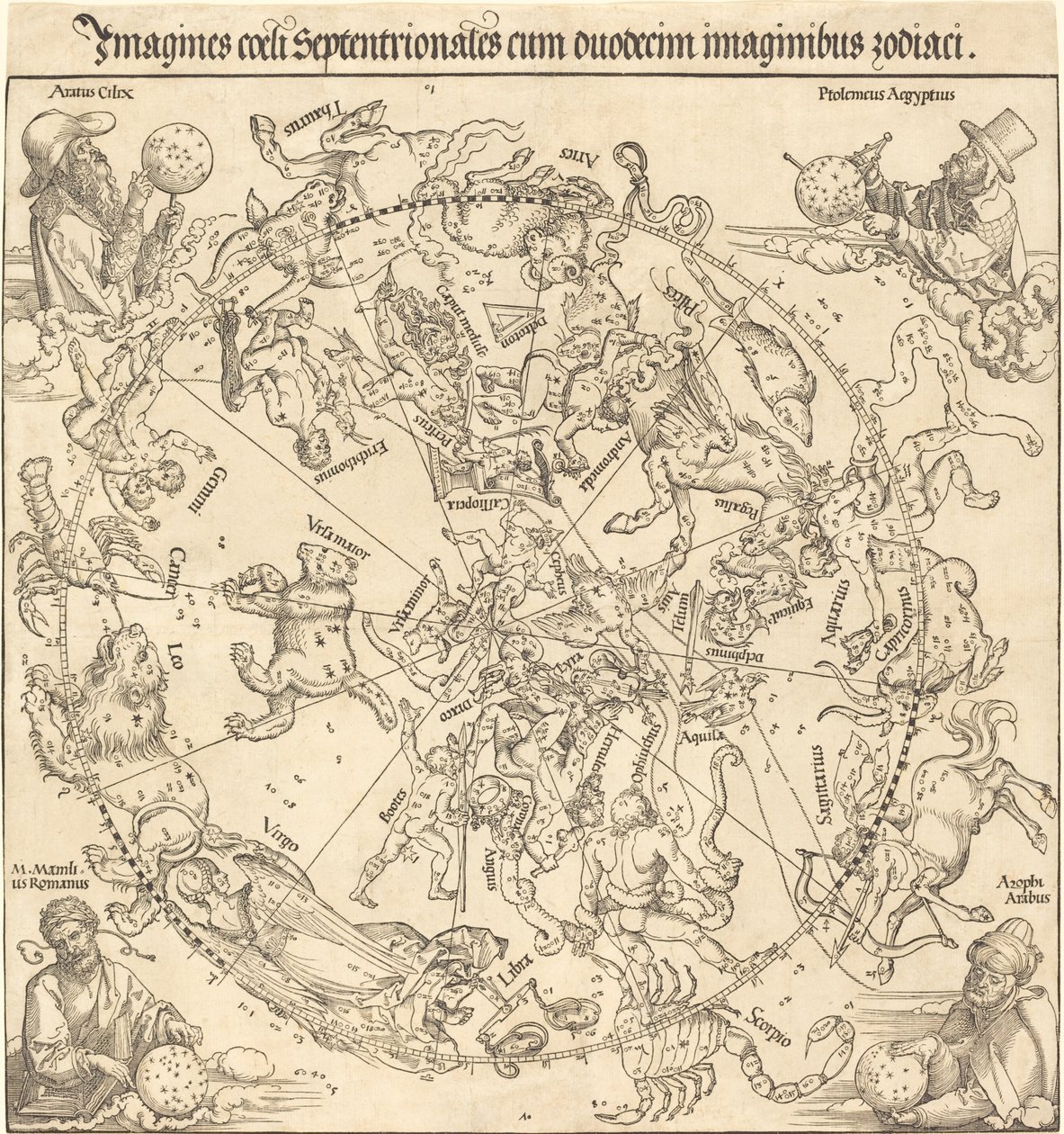 Der nördliche Himmelshemisphäre von Albrecht Dürer