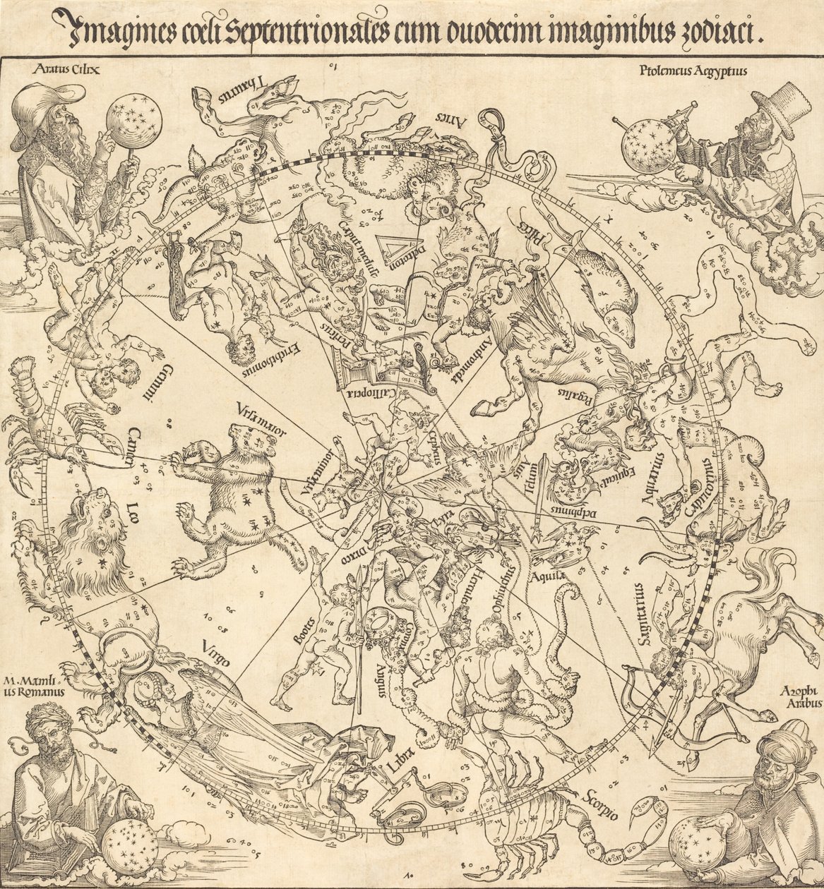 Die nördliche Himmelskugel, 1515 von Albrecht Dürer