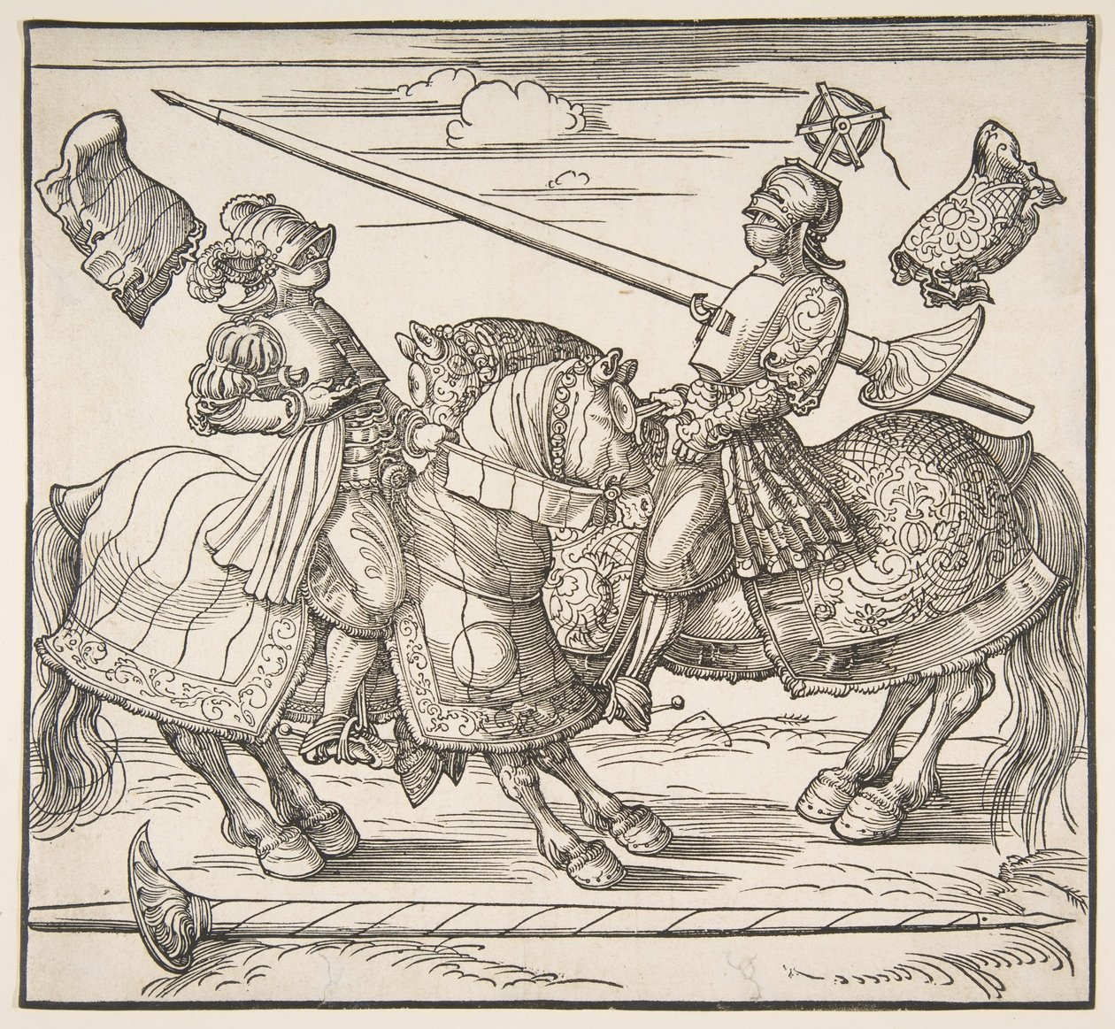 Das Turnier zu Pferd, ca. 1517-18 von Albrecht Dürer