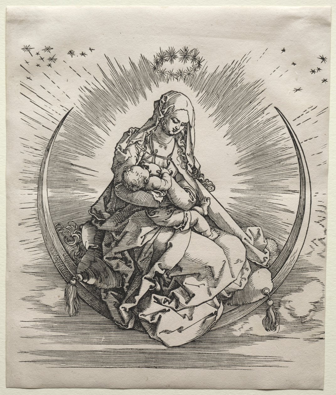 Die Jungfrau auf einer Mondsichel von Albrecht Dürer