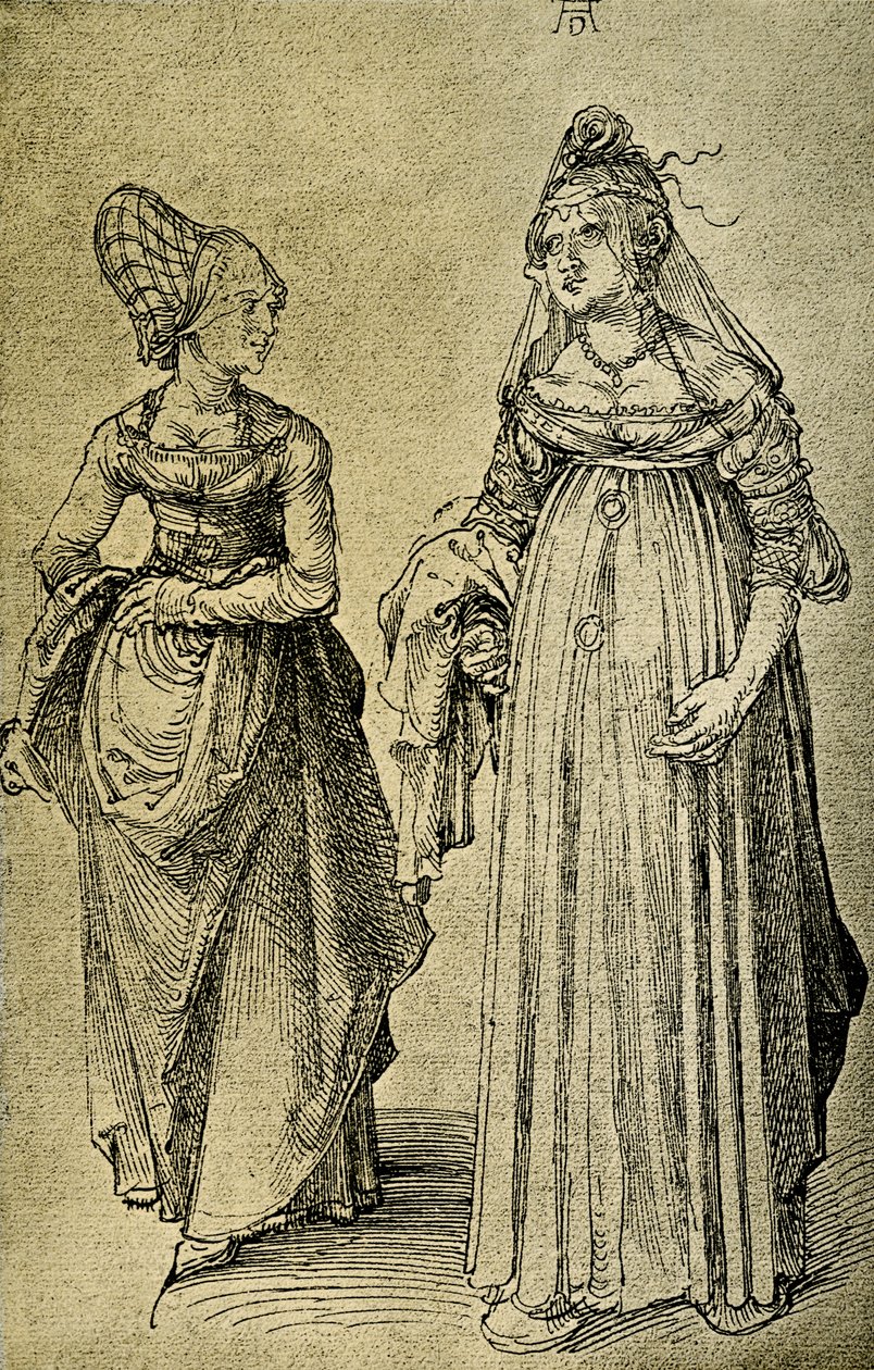 Frau aus Nürnberg und Venezianerin von Albrecht Dürer