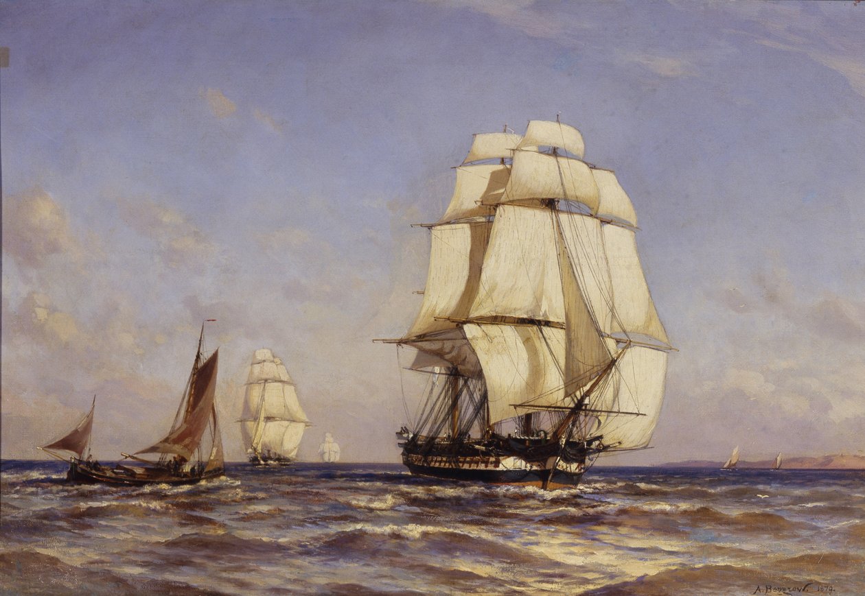 Russische Fregatte Merkur, 1879 von Aleksandr Karlovich Beggrov