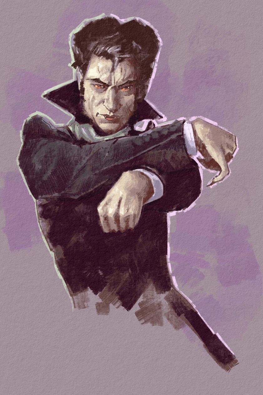 Graf Dracula (Illustration) von Alessandro Lonati
