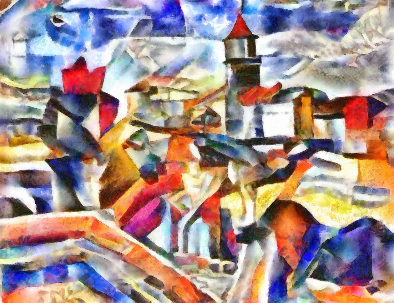 Stadt am Fluss von Alex Caminker