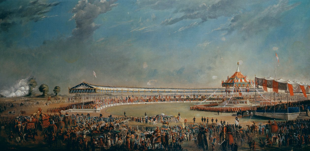 Delhi Durbar, Feier anlässlich der Ernennung von Königin Victoria zur Kaiserin von Indien, 1877 von Alexander Caddy
