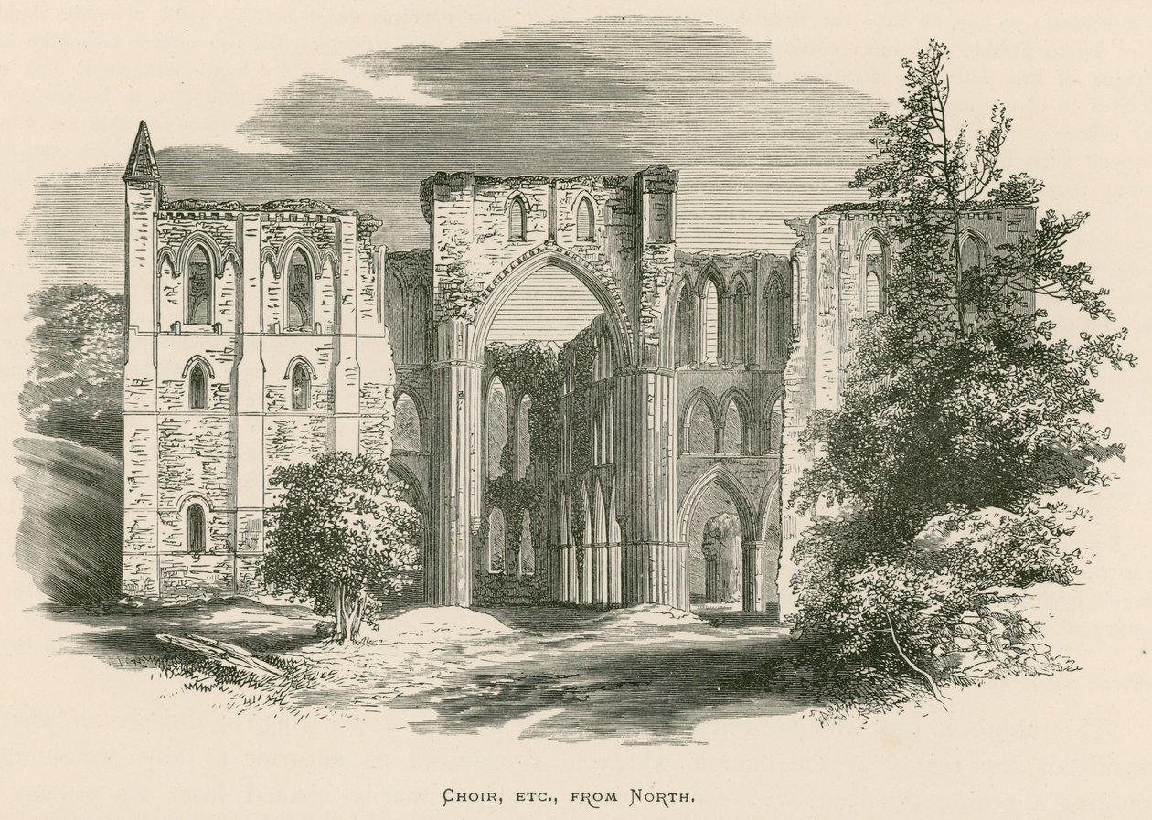 Rievaulx Abbey, Chor, etc., von Norden von Alexander Francis Lydon