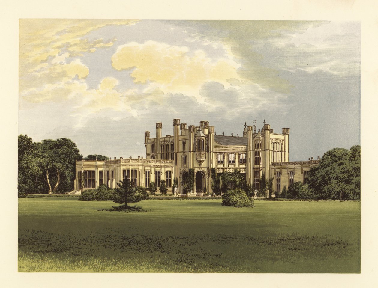 Highcliffe Castle, Hampshire, England von Alexander Francis (after) Lydon