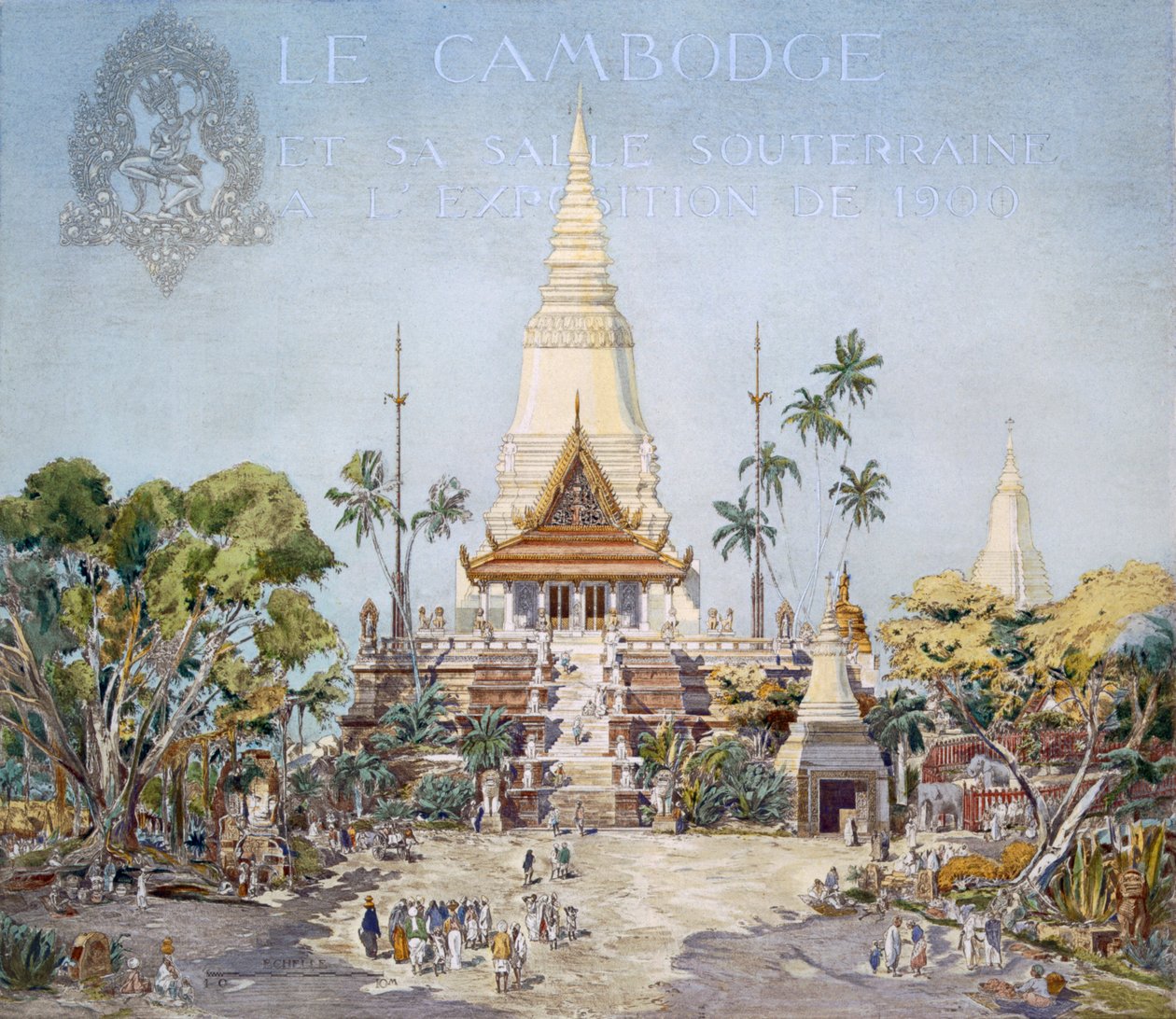 Der kambodschanische Pavillon, Pariser Expo, 1900, aus 