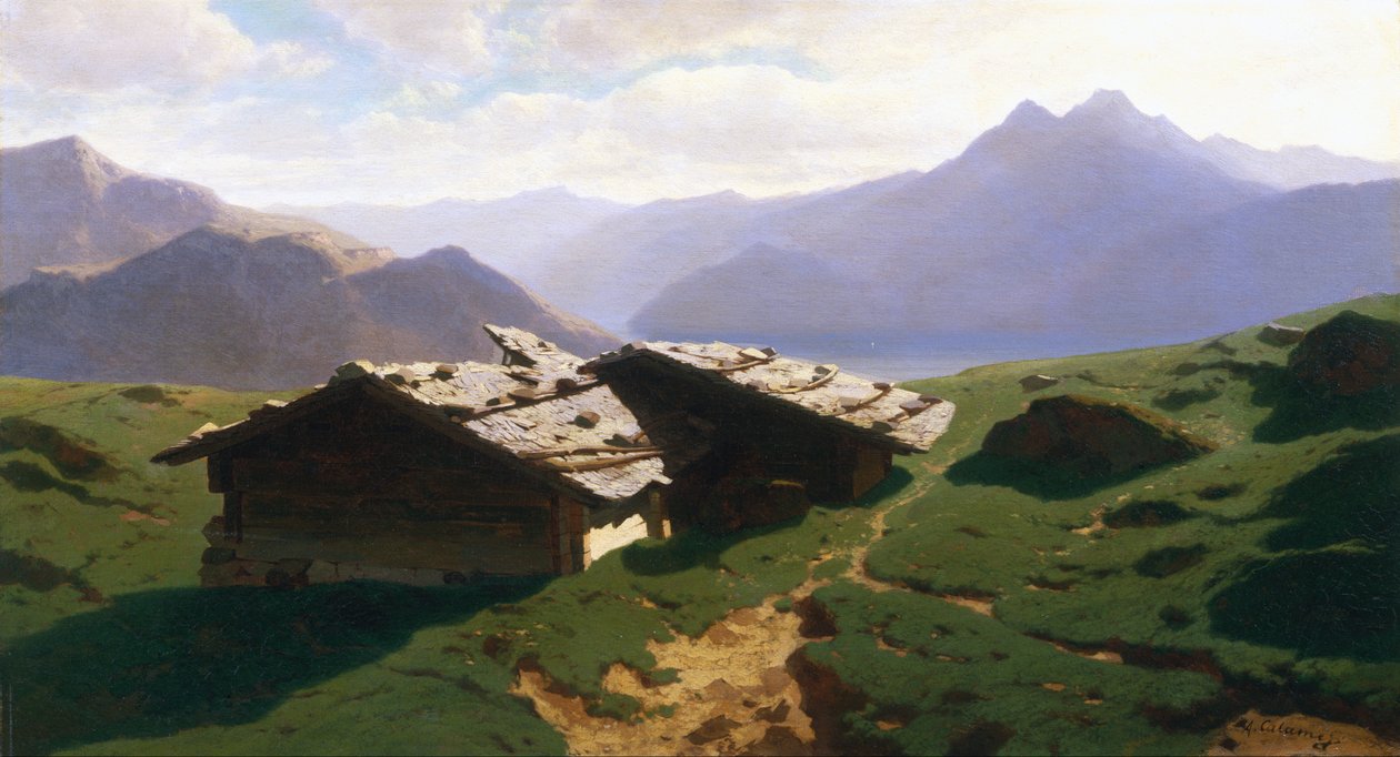 Chalets am Rigi von Alexandre Calame