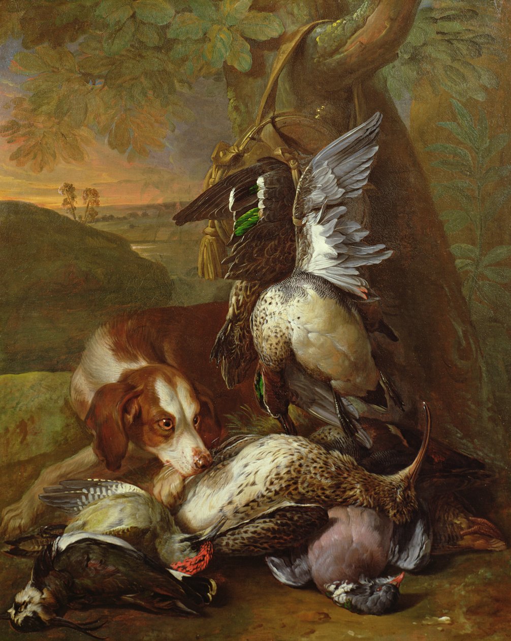 Ein Hund bewacht Wild von Alexandre Francois Desportes