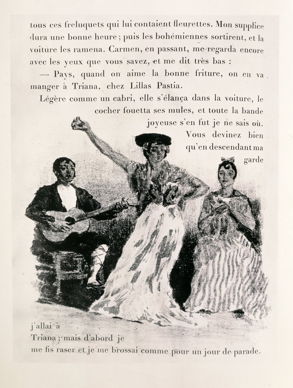 Carmen tanzt, veröffentlicht 1901 von Alexandre Lunois