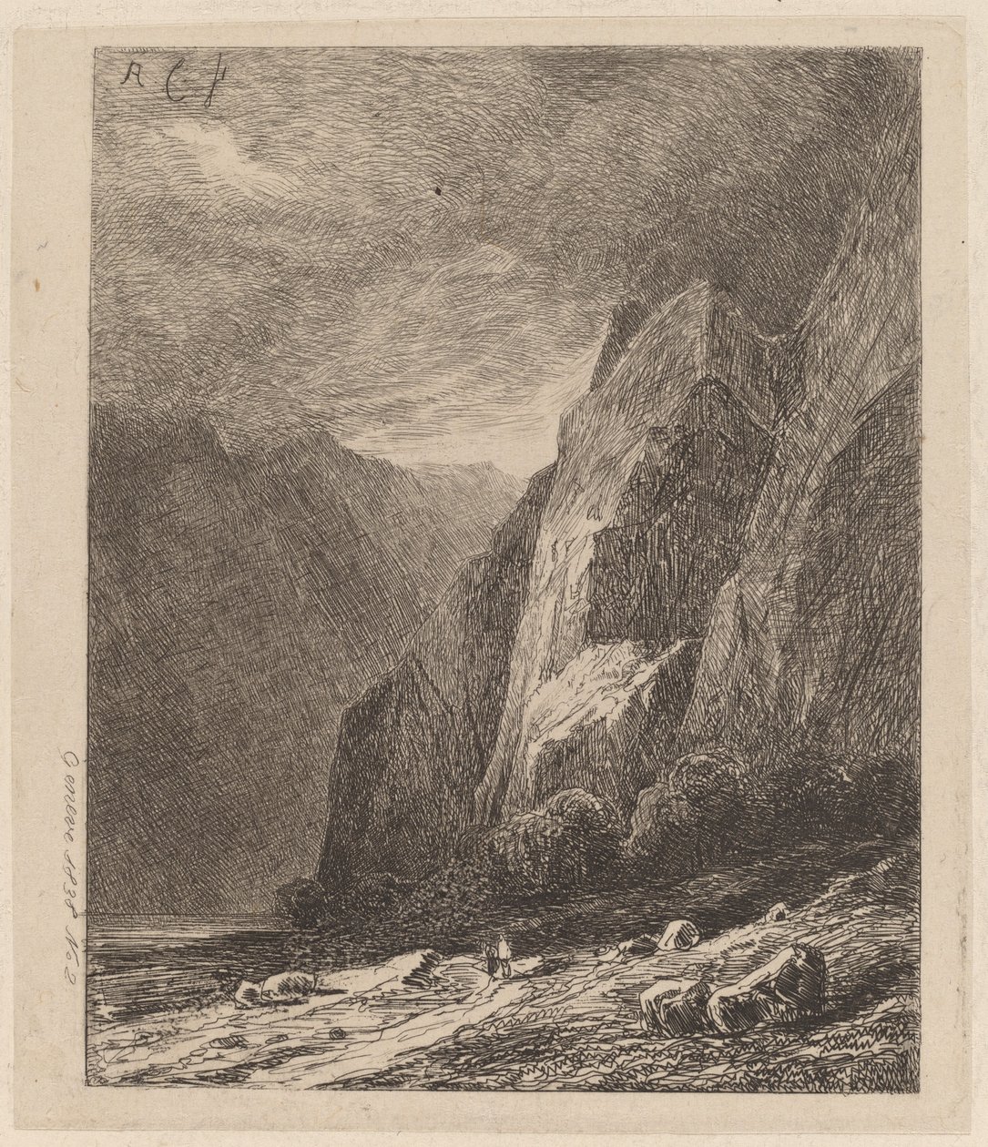 Klippen im Sturm von Alexandre Calame