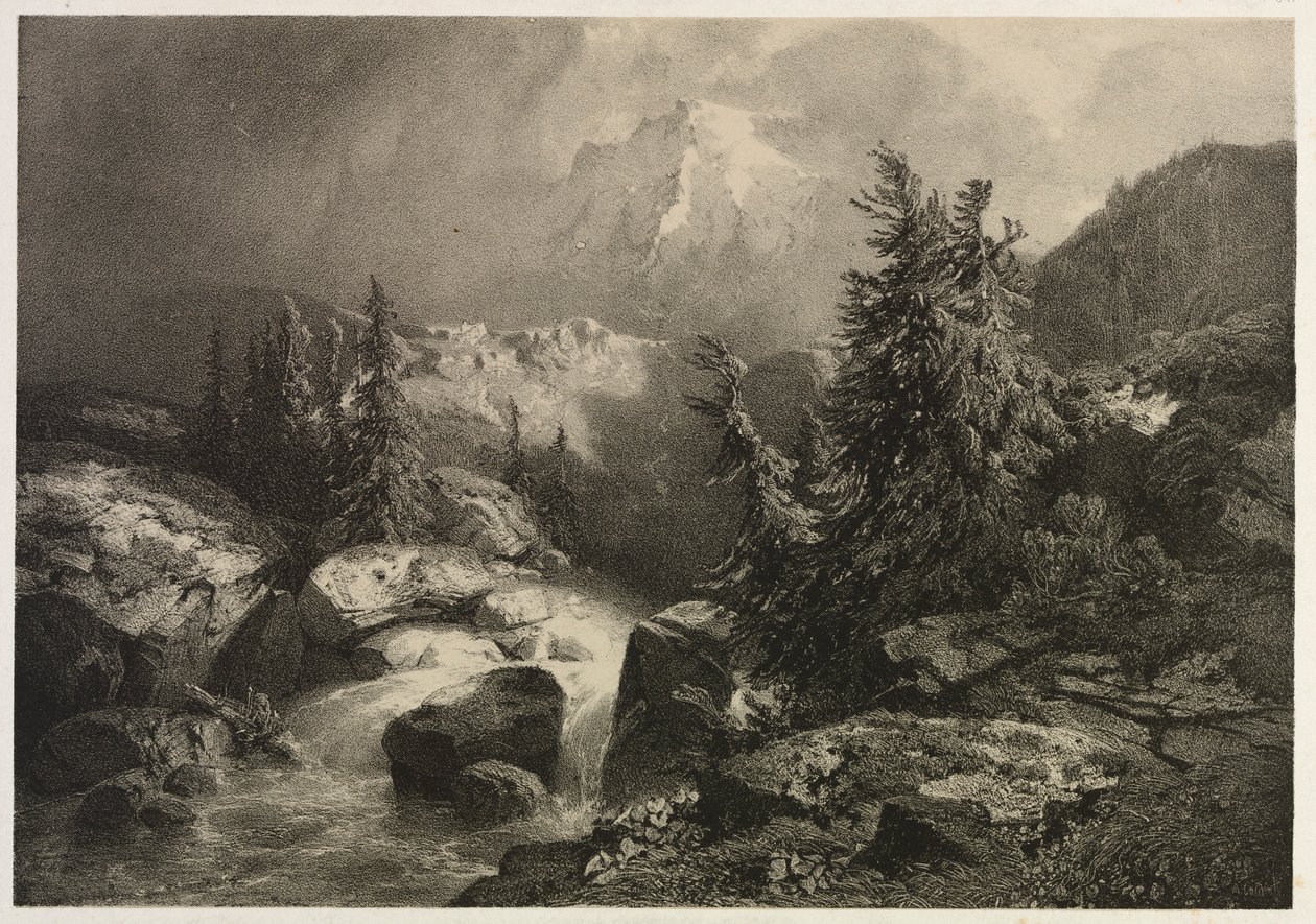 Sturm in den Alpen von Alexandre Calame