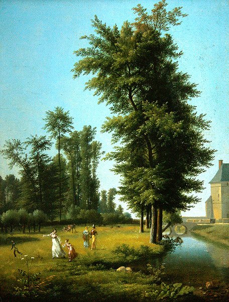 Ansicht einer Wiese von Alexandre Hyacinthe Dunouy