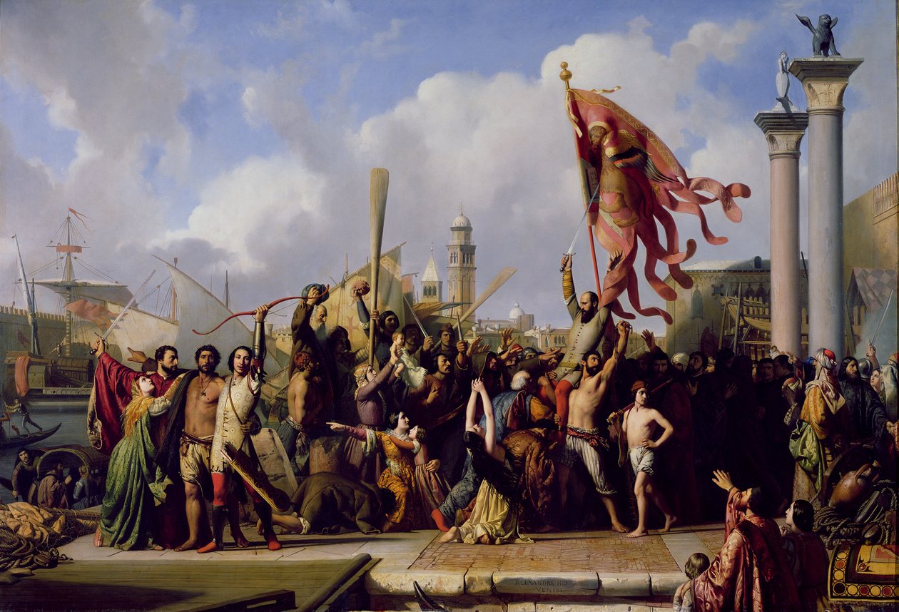 Der Triumph von Pisani, 1847 von Alexandre Jean Baptiste Hesse