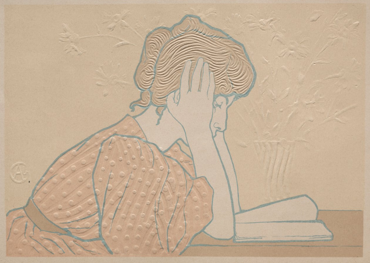 Junge Frau beim Lesen von Alexandre Louis Marie Charpentier