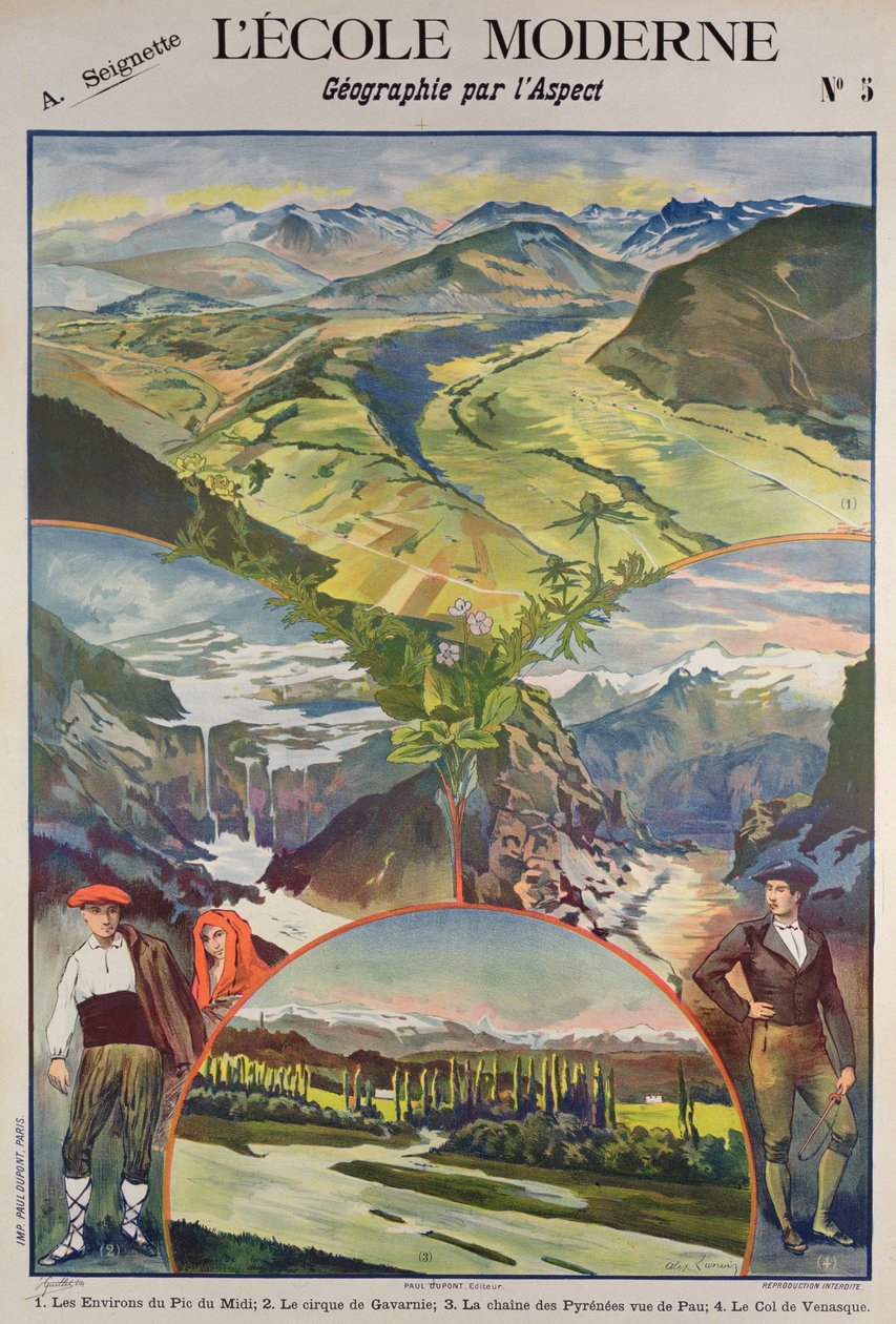 Pyrenäenplakat von Alexandre Lunois
