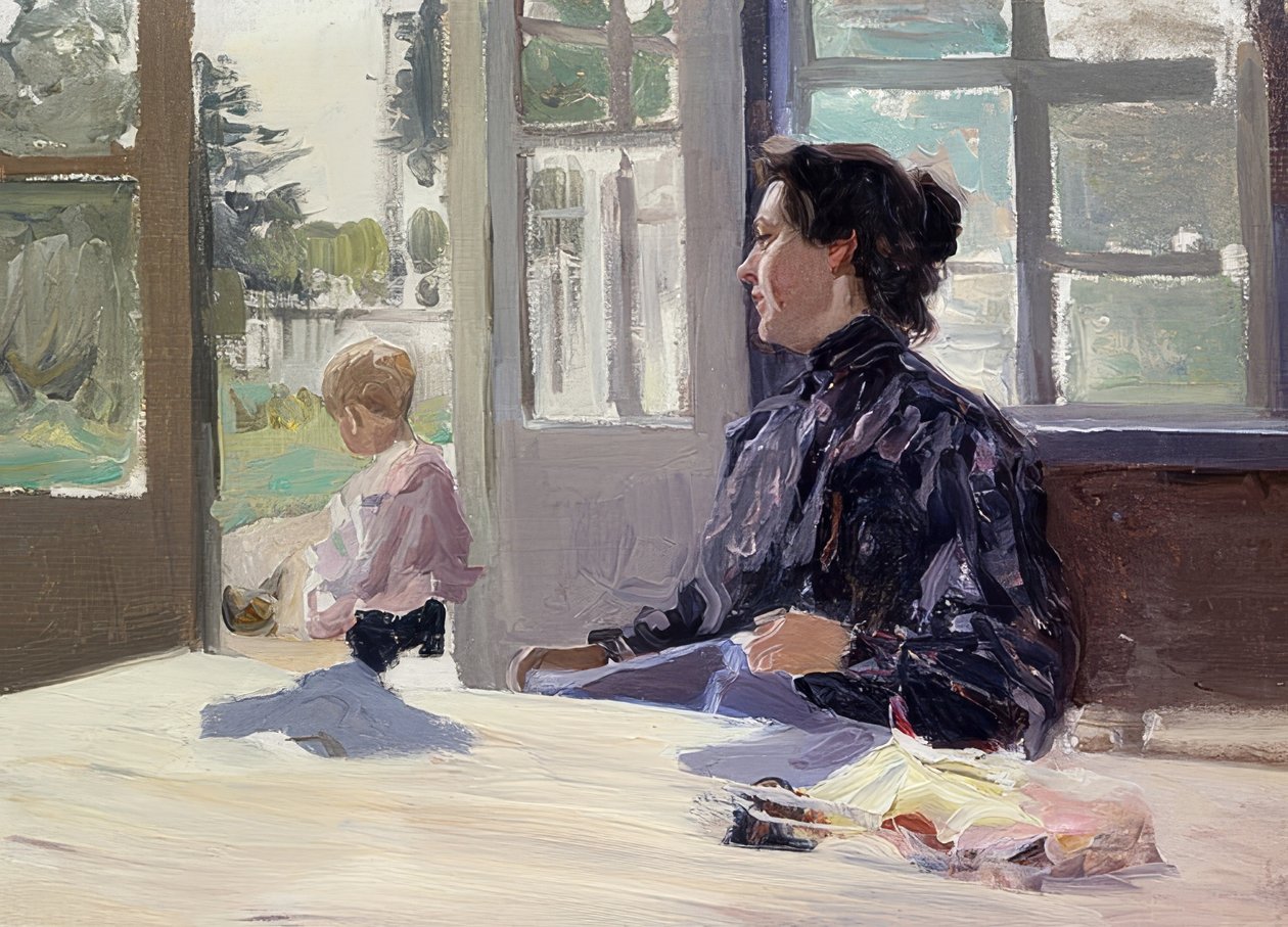 Auf der Terrasse von Alexei Steipanovitch Stepanov