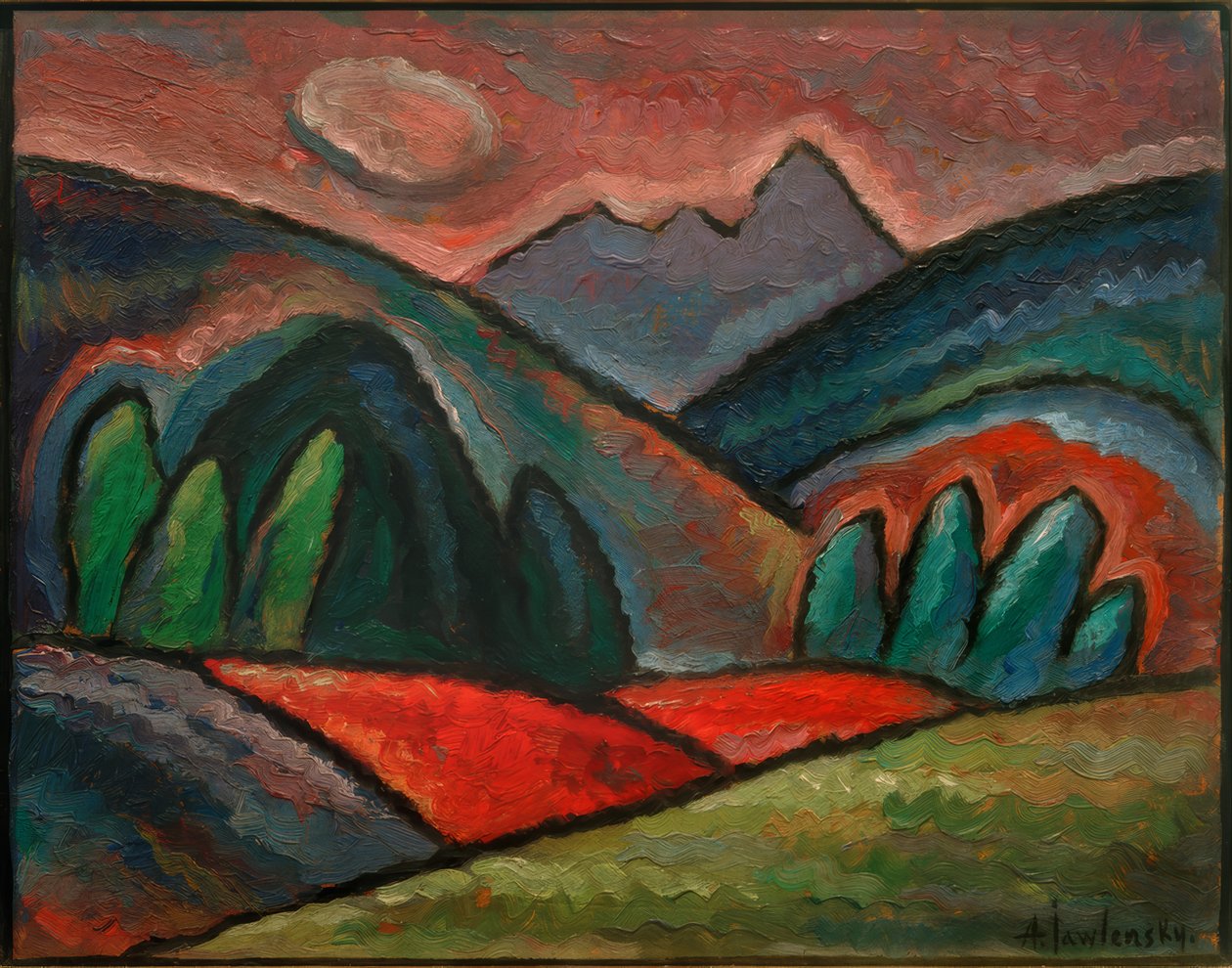 Landschaft bei Oberstorf von Alexej von Jawlensky