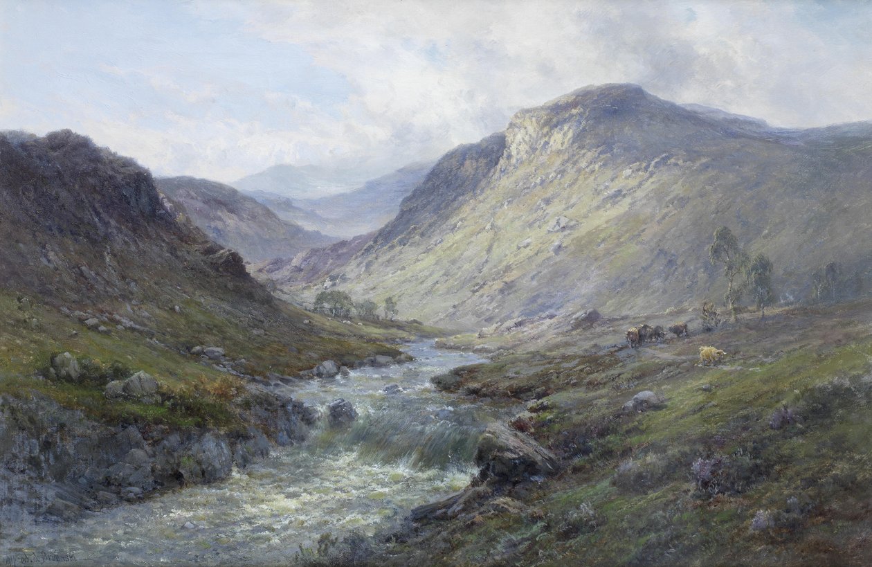 Perthshire Fluss oder in der Nähe von Callender von Alfred de Breanski