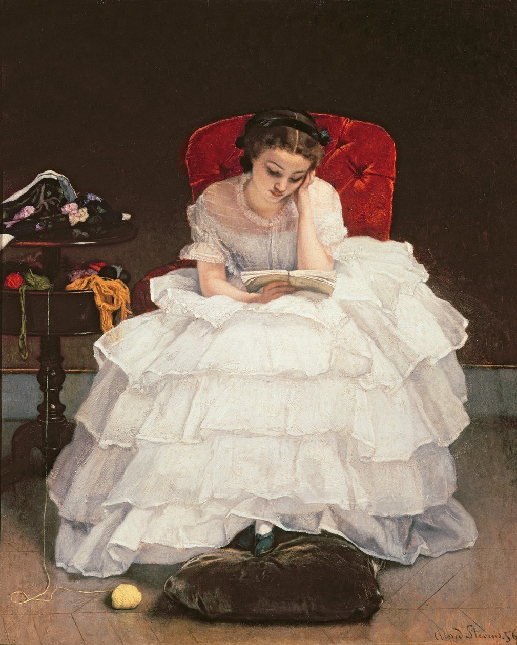 Mädchen beim Lesen von Alfred Emile Stevens