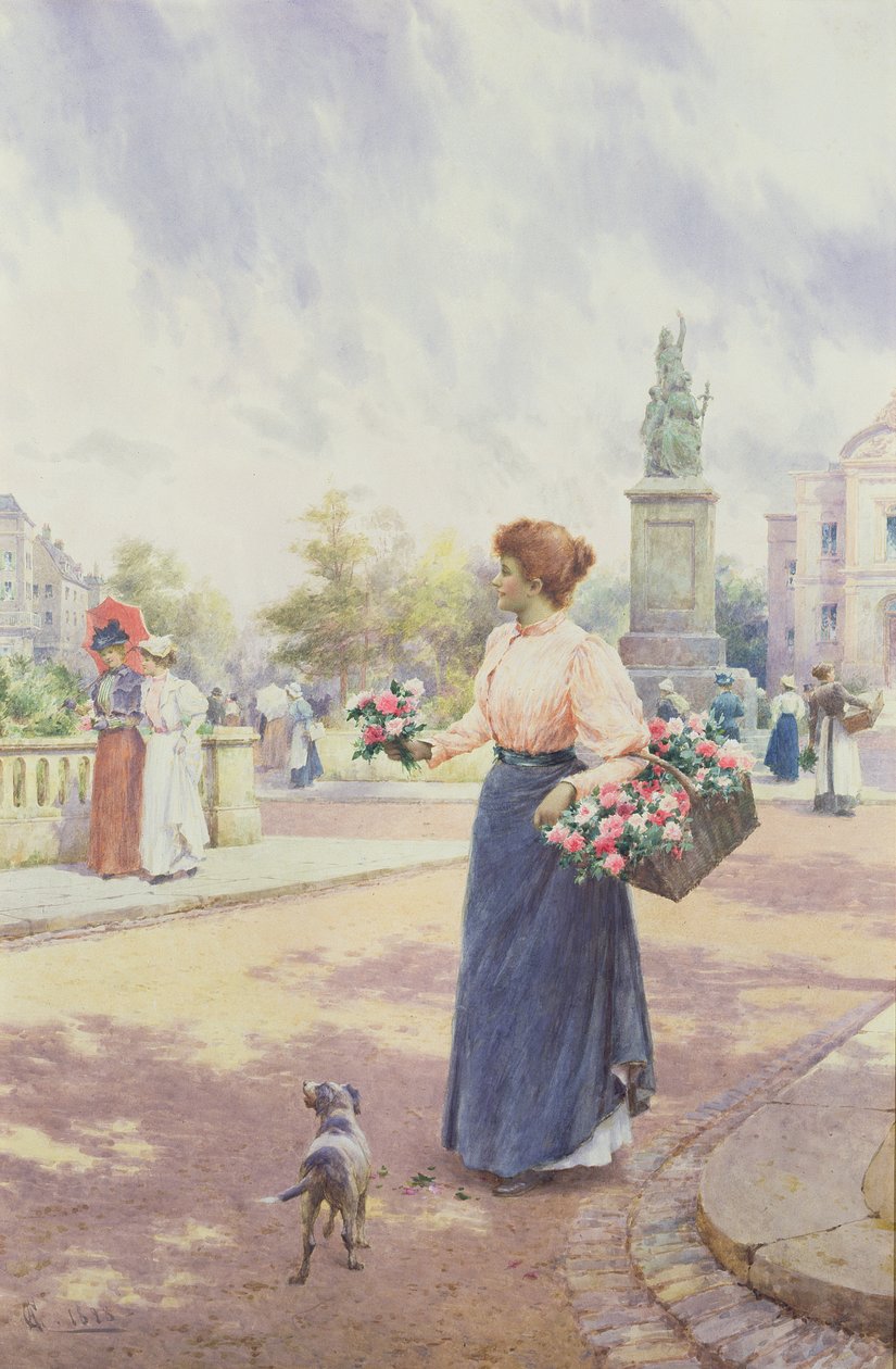 Eine Pariser Blumenverkäuferin, 1898 von Alfred, Jr. Glendening