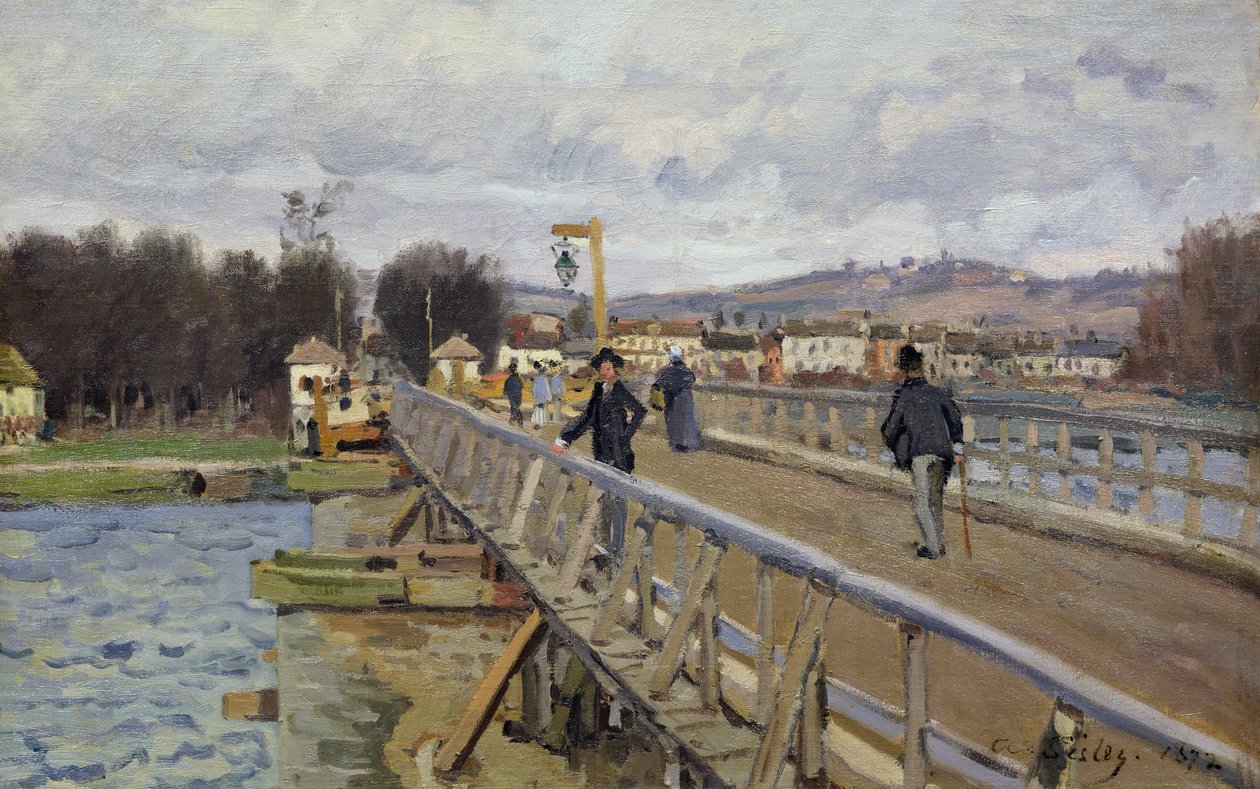 Fußgängerbrücke in Argenteuil, 1872 von Alfred Sisley