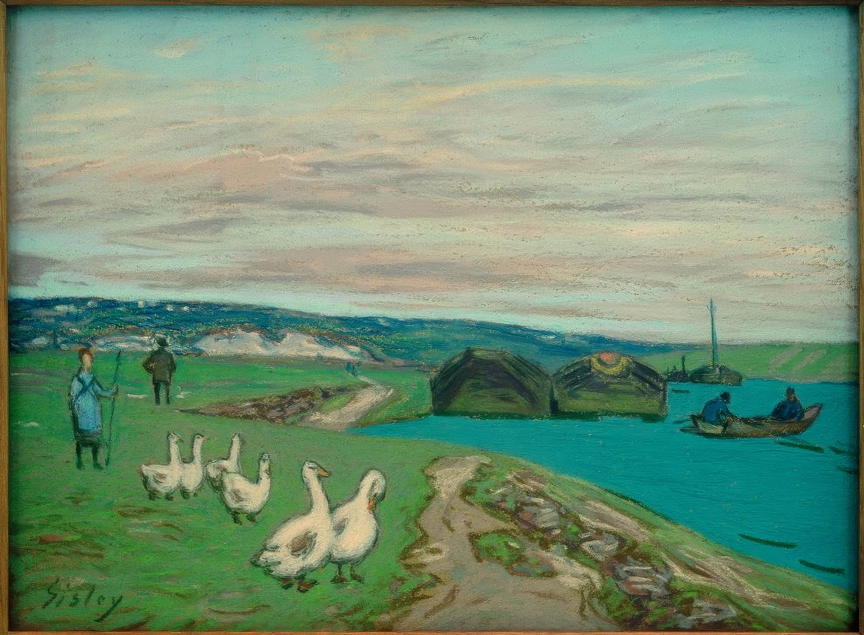 Die Gänsehirtin von Alfred Sisley
