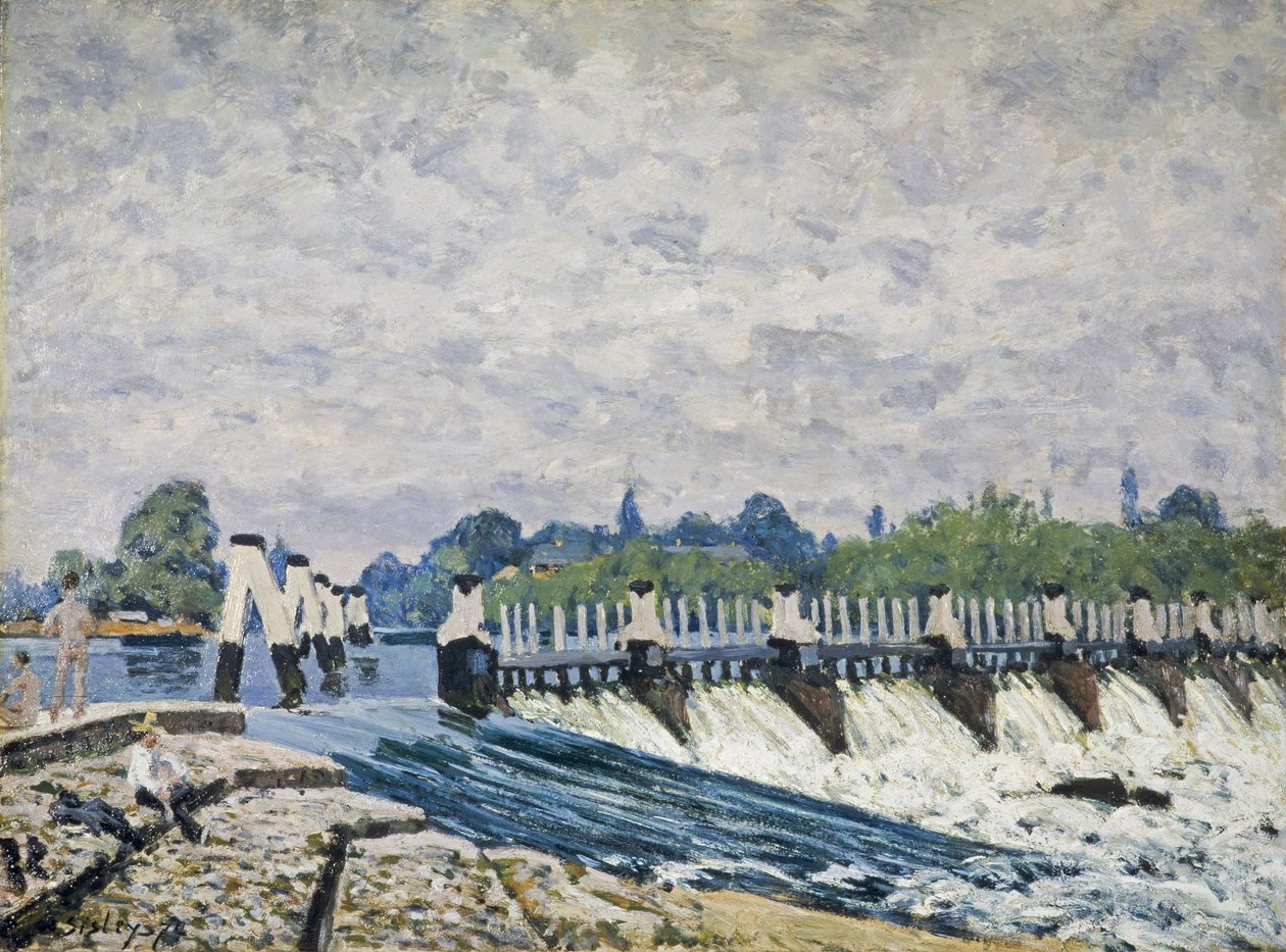 Molesey Weir, Hampton Court von Alfred Sisley