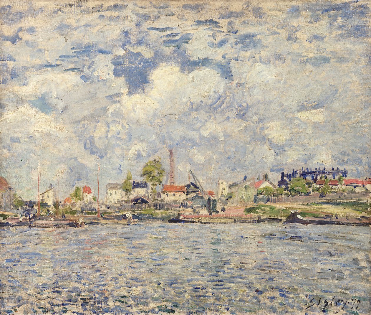 Die Seine bei Point du Jour, 1877 von Alfred Sisley
